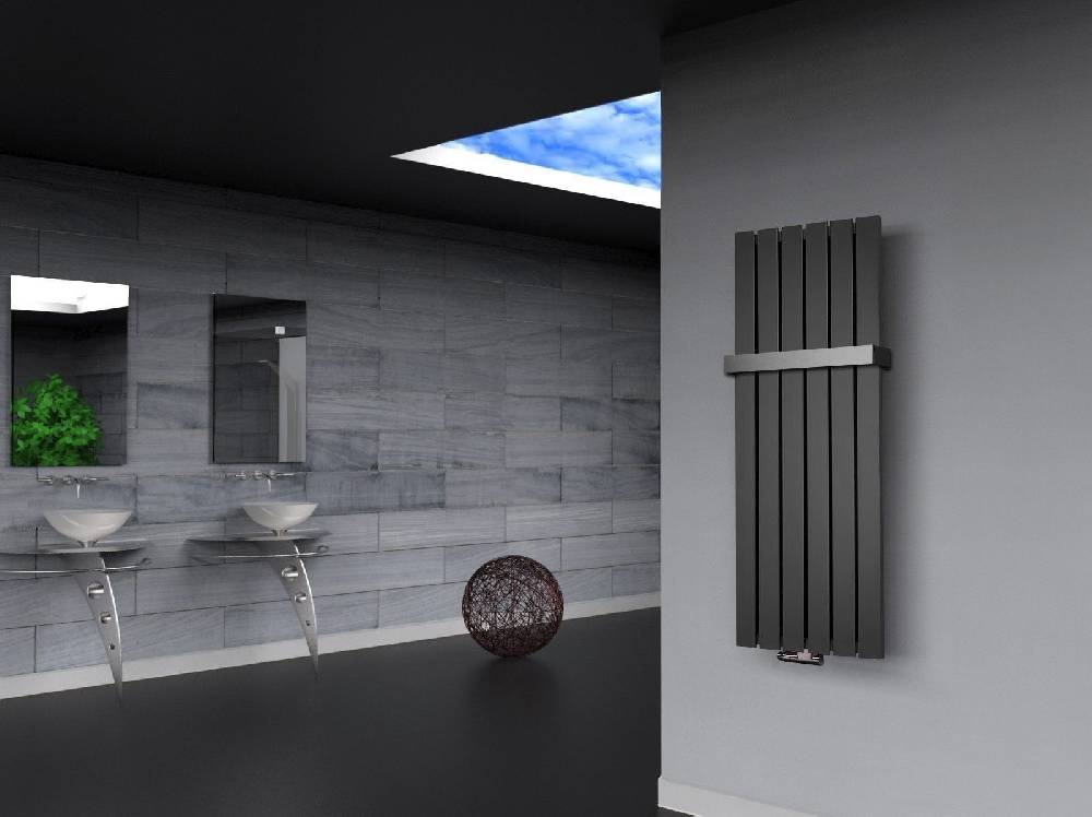 Szagato BADHEIZKÖRPER Design Peking 2 120x47cm 799 Watt anthrazit - moonstone (+1 Halter 50mm) SZAGATO Handtuchheizkörper mit Mittelanschluss Handtuchwärmer Jubiläumsangebot