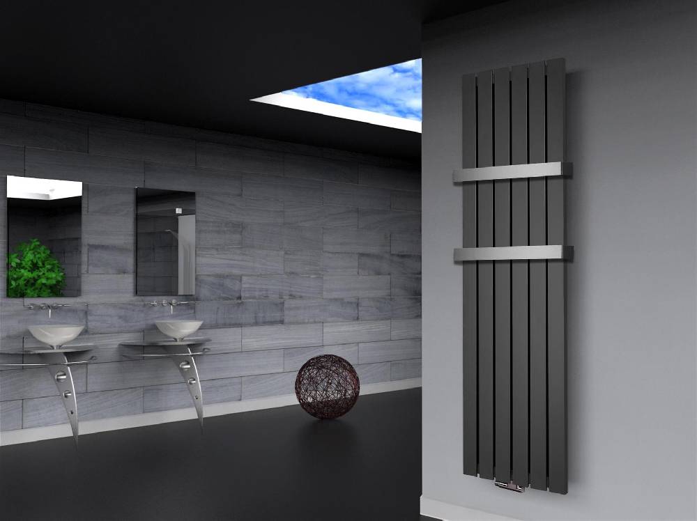 Szagato BADHEIZKÖRPER Design Peking 3 180x47cm anthrazit - moonstone (+2 Halter 50mm) SZAGATO Handtuchheizkörper mit Mittelanschluss Handtuchwärmer VIP-Rabatte