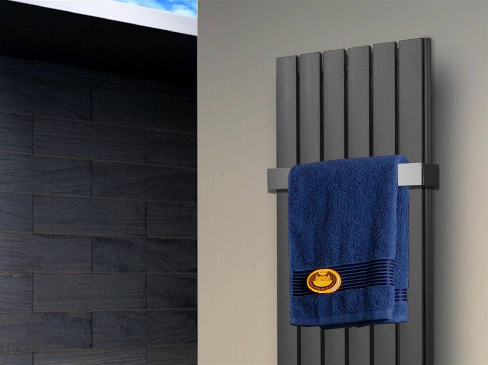 Szagato BADHEIZKÖRPER Design Peking 5 120x47cm 1458 Watt anthrazit - moonstone (+1 Halter 50mm) SZAGATO Handtuchheizkörper mit Mittelanschluss Handtuchwärmer Letzte 3 Tage