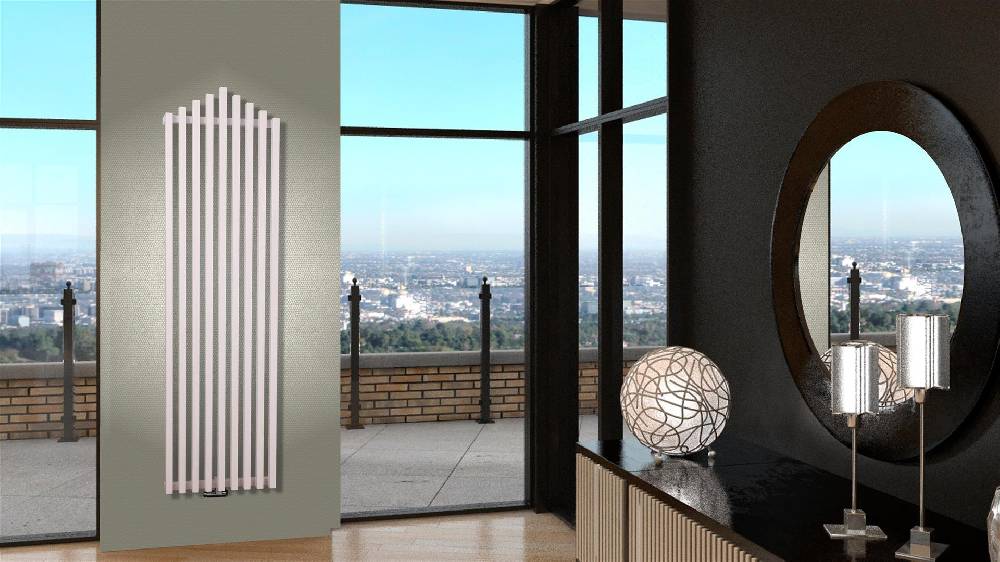 Szagato BADHEIZKÖRPER Design Pipe 180x51cm 1118 Watt weiß SZAGATO Designheizkörper Handtuchheizkörper mit Mittelanschluss Handtuchwärmer zollfrei
