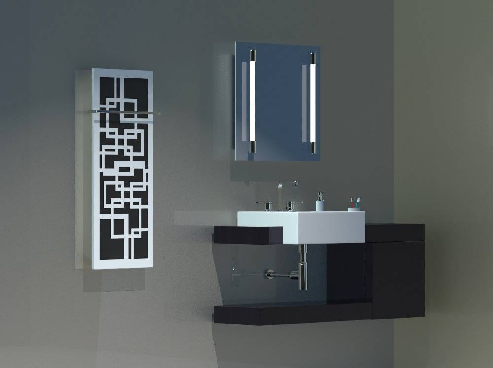 Szagato BADHEIZKÖRPER Design Quadrat 2 120x47cm 799 Watt weiß (+1 Halter 15mm) SZAGATO Designheizkörper Handtuchheizkörper mit Mittelanschluss Handtuchwärmer Online