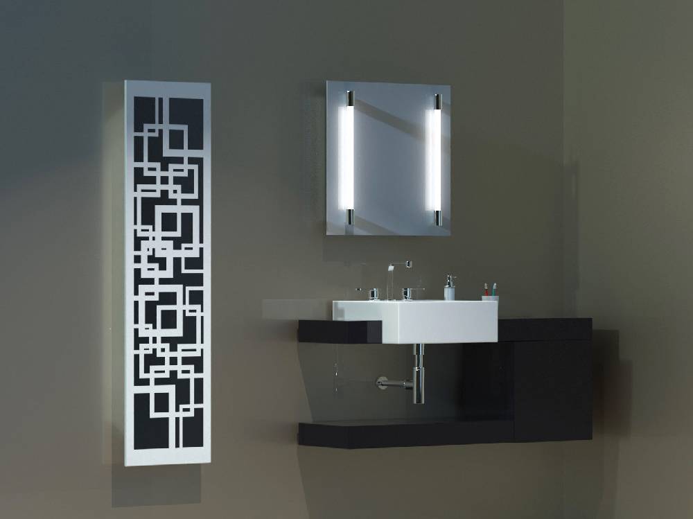 Szagato BADHEIZKÖRPER Design Quadrat 3 180x47cm 1118 Watt weiß SZAGATO Designheizkörper Handtuchheizkörper mit Mittelanschluss Handtuchwärmer Kostenloser Versand