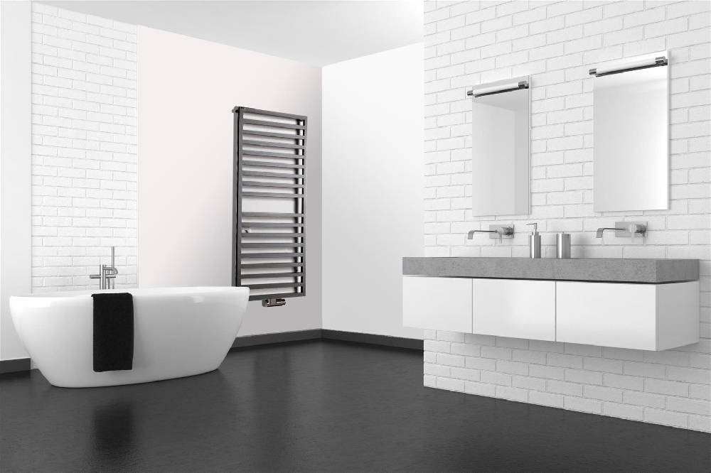 Szagato BADHEIZKÖRPER Design Square 2 147x60cm 810 Watt anthrazit moonstone SZAGATO Designheizkörper Handtuchheizkörper mit Mittelanschluss Handtuchwärmer Rabatt
