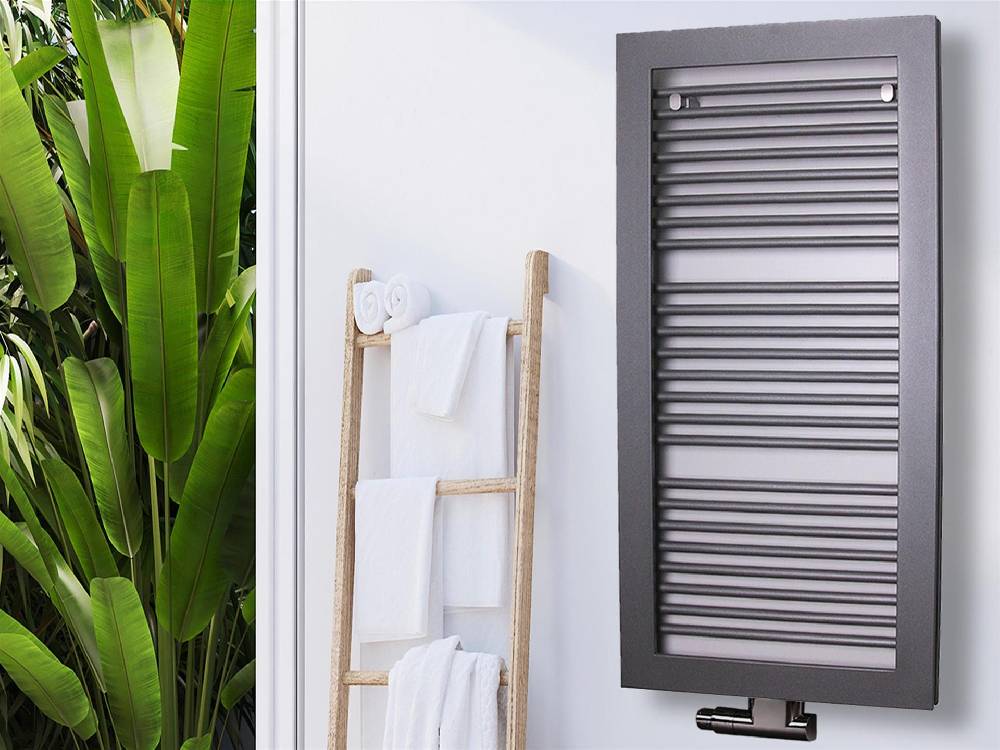 Szagato BADHEIZKÖRPER Design Window 2 121x60cm 870 Watt anthrazit moonstone SZAGATO Designheizkörper Handtuchheizkörper mit Mittelanschluss Handtuchwärmer