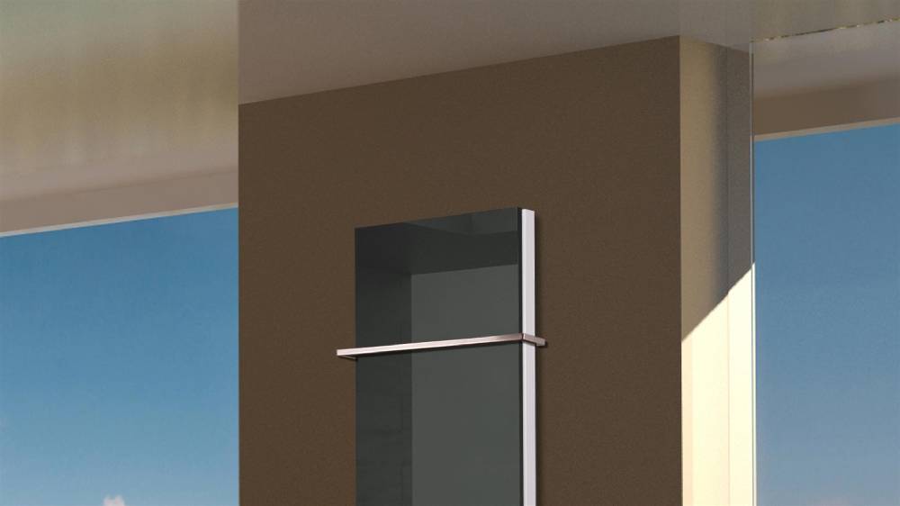 Szagato BADHEIZKÖRPER Glas Montevideo 5 Glasfront 120x47cm 1458Watt anthrazit - moonstone +1 Halter 15mm SZAGATO Designheizkörper mit Mittelanschluss Jubiläumsangebot