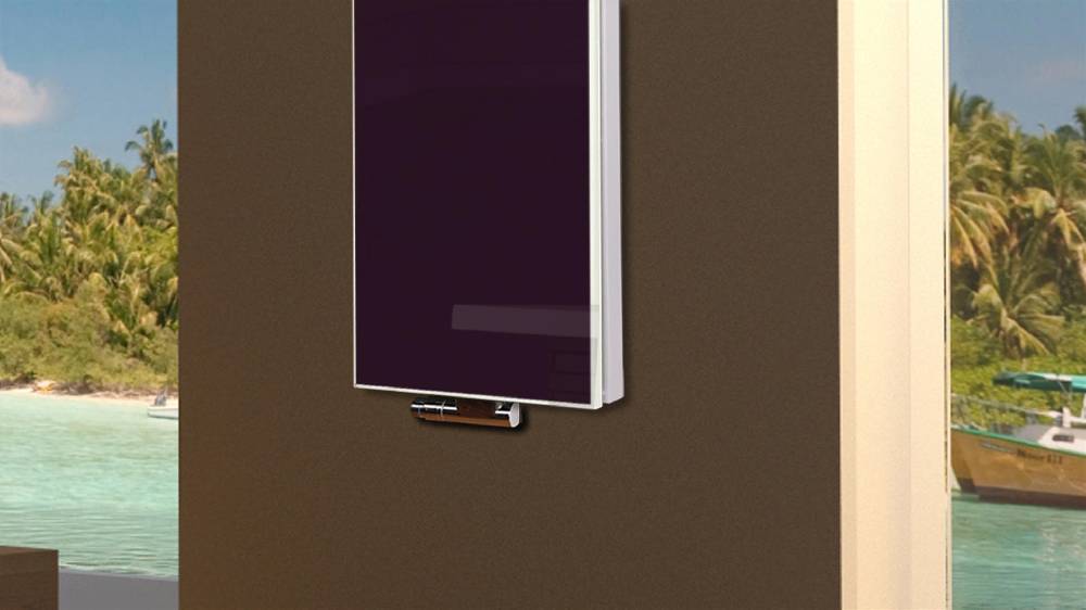 Szagato BADHEIZKÖRPER Glas Montevideo 5 Glasfront 120x47cm 1458Watt violett +1 Halter 50mm SZAGATO Designheizkörper Handtuchheizkörper mit Mittelanschluss Top Angebot