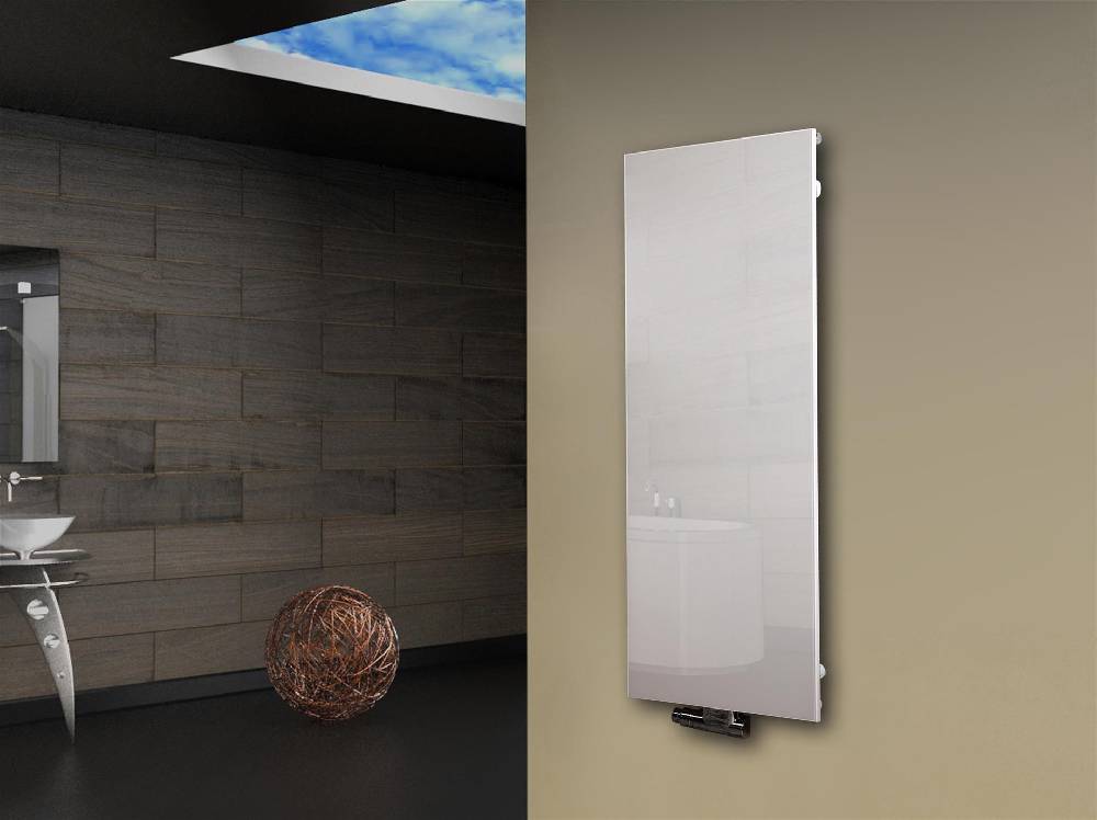 Szagato Badheizkörper mit Glas Design Montevideo 2 Glasfront 120x47cm 799 Watt weiß SZAGATO Heizkörper Handtuchheizkörper mit Mittelanschluss Handtuchwärmer Bis zu 50% Rabatt