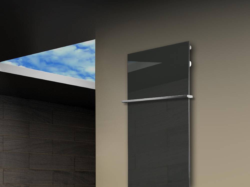 Szagato Badheizkörper mit Glas Design Montevideo 3 Glasfront 180x47cm 1118 Watt anthrazit - monn +1 Halter 15mm SZAGATO Designheizkörper mit Mittelanschluss Discount Store für neue Produkte
