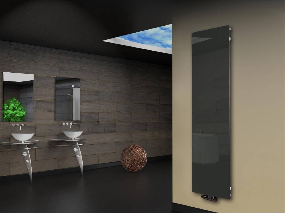 Szagato Badheizkörper mit Glas Design Montevideo 3 Glasfront 180x47cm 1118Watt anthrazit SZAGATO Design Handtuchheizkörper mit Mittelanschluss Handtuchwärmer Angebote