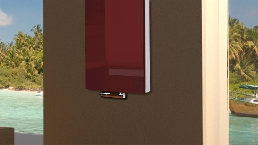 Szagato BADHEIZKÖRPER mit Glas Montevideo 5 Glasfront 120x47cm 1458 Watt rot SZAGATO Designheizkörper Handtuchheizkörper mit Mittelanschluss Handtuchwärmer Blitzverkäufe