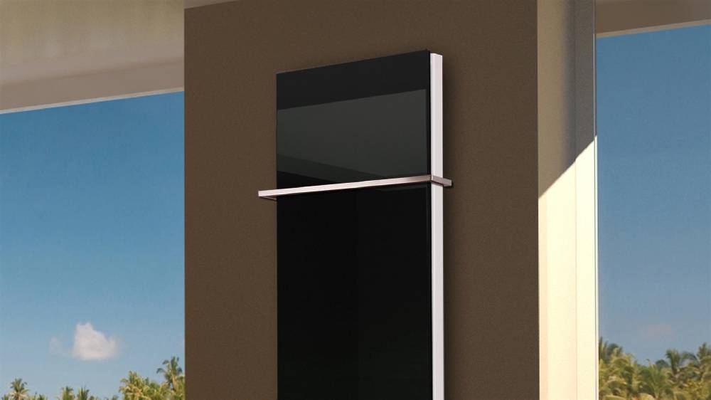 Szagato BADHEIZKÖRPER mit Glas Montevideo 6 Glasfront 180x47cm 1964 Watt schwarz +1 Halter 15mm SZAGATO Designheizkörper Handtuchheizkörper Mittelanschluss Online Shopping