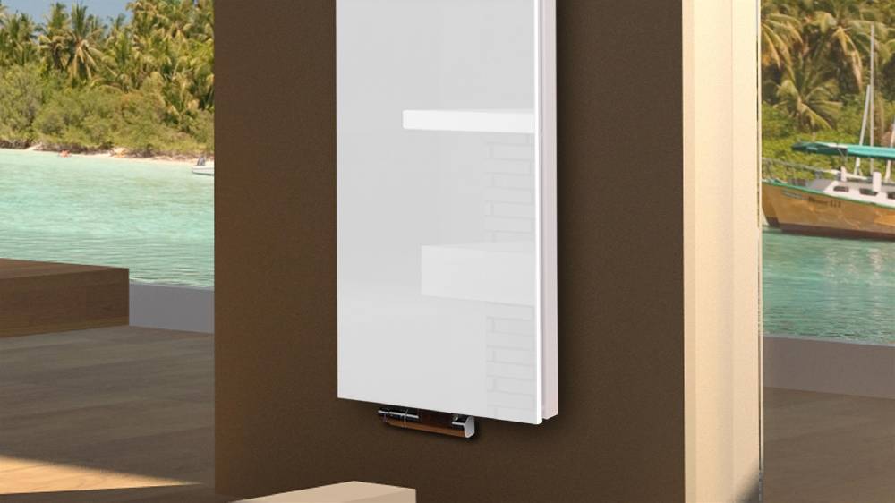 Szagato BADHEIZKÖRPER mit Glas Montevideo 6 Glasfront 180x47cm 1964 Watt weiß SZAGATO Designheizkörper Handtuchheizkörper mit Mittelanschluss Handtuchwärmer Muttertagsangebot