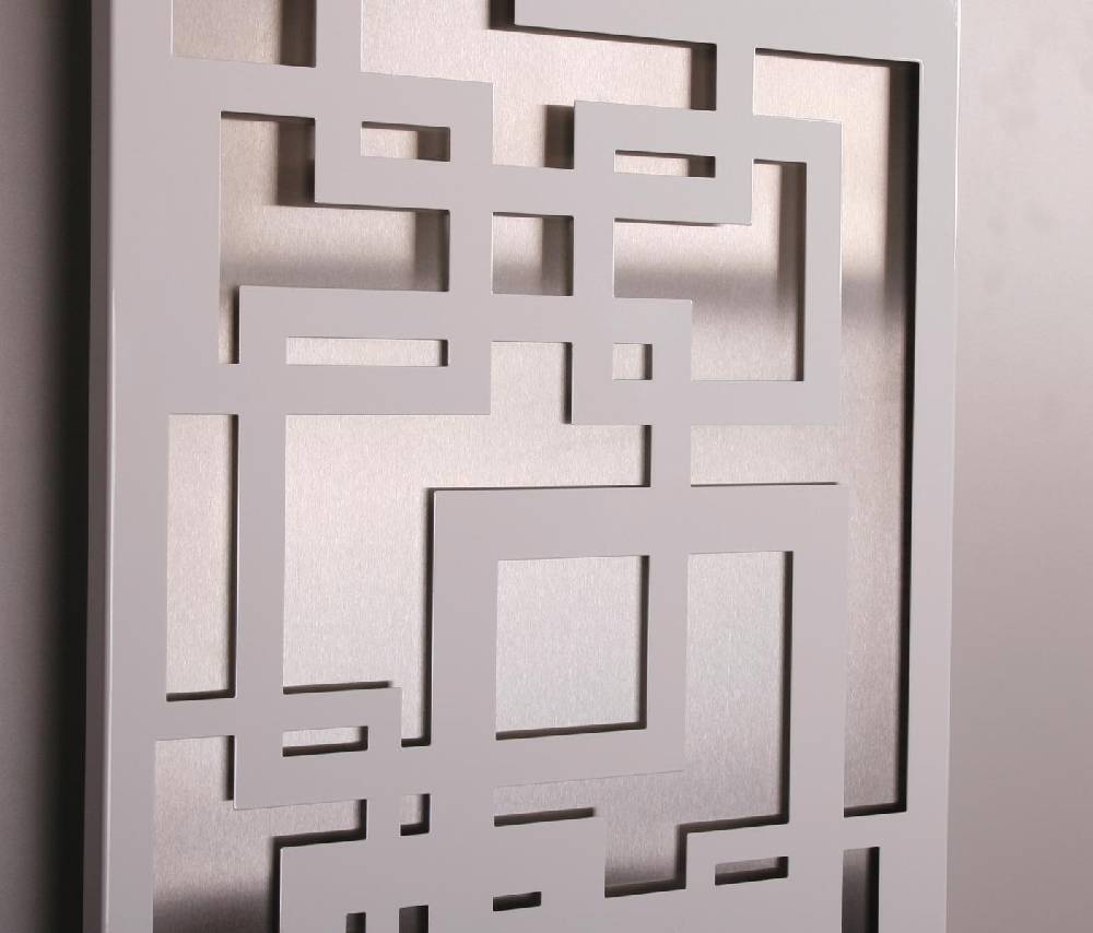Szagato Badheizkörper mit LED Quadrat 3 180x47cm 1118 Watt Edelstahl MT weiß SZAGATO Designheizkörper Handtuchheizkörper mit Mittelanschluss Handtuchwärmer Online Outlet