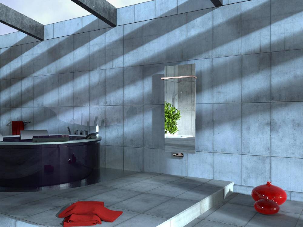 Szagato BADHEIZKÖRPER mit Spiegel Design Mirror 2 120x47cm 799 Watt Edelstahl +1 Halter 15mm SZAGATO Designheizkörper Handtuchheizkörper mit Mittelanschluss Zeitlich begrenztes Angebot