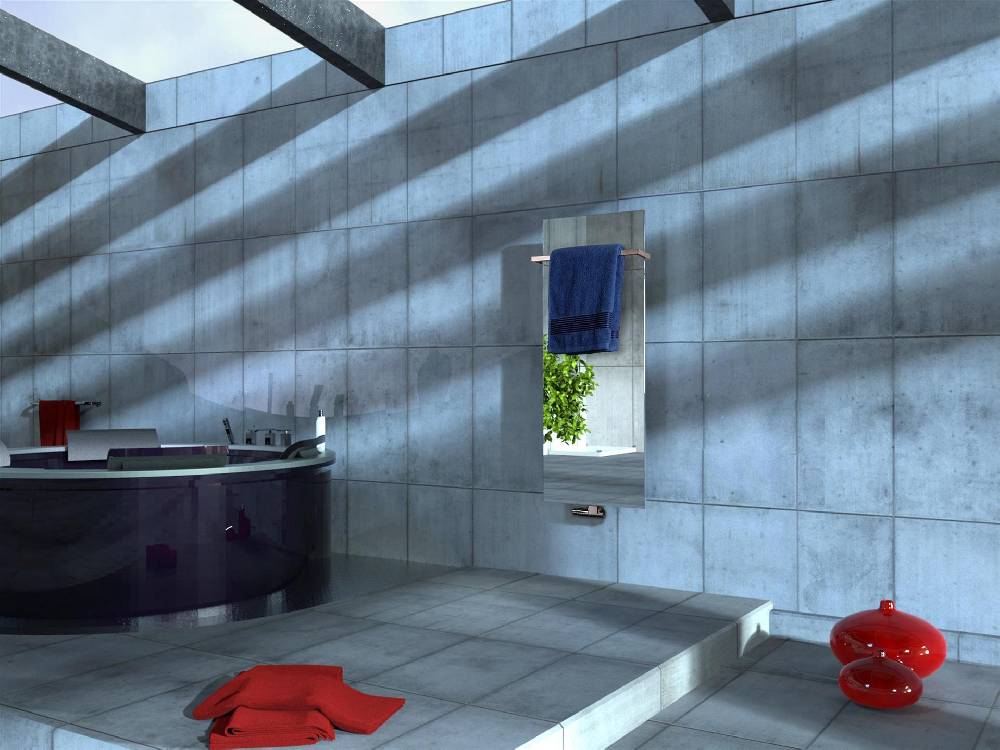 Szagato BADHEIZKÖRPER mit Spiegel Design Mirror 2 120x47cm 799 Watt Edelstahl +1 Halter 15mm SZAGATO Designheizkörper Handtuchheizkörper mit Mittelanschluss Zeitlich begrenztes Angebot