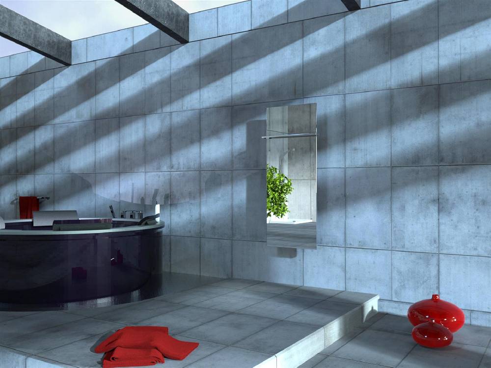 Szagato BADHEIZKÖRPER mit Spiegel Design Mirror 2 120x47cm 799 Watt Edelstahl 3D (+1 Halter glänzend 15mm) SZAGATO Heizkörper Mittelanschluss Handtuchwärmer Blitzangebot
