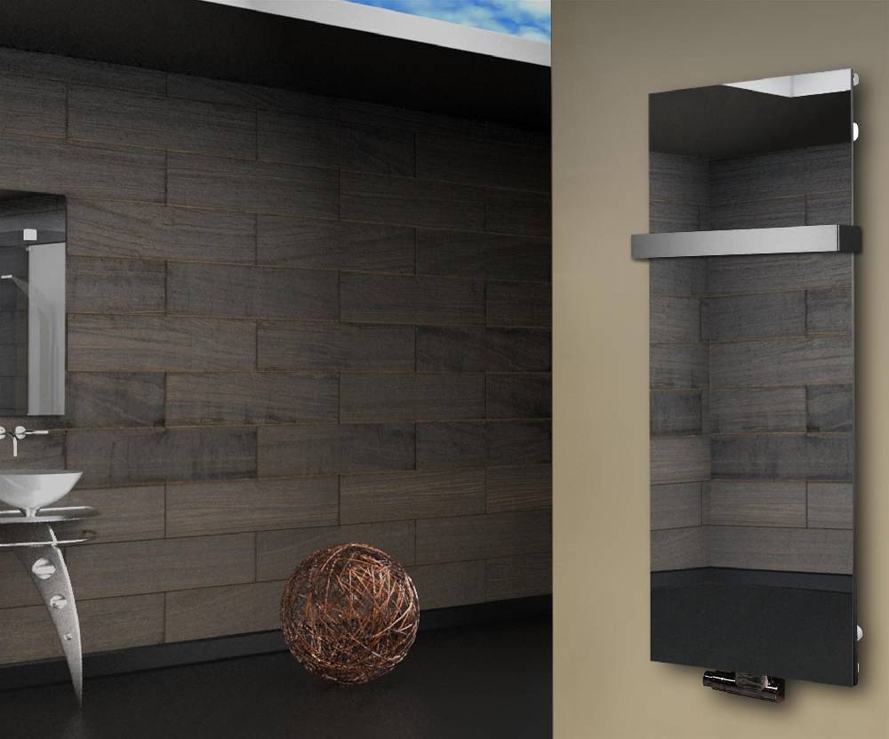 Szagato Badheizkörper mit Spiegel Design Montevideo 2 (Spiegelfront) 120x47cm 799 Watt Spiegel (+1 Halter 50mm) SZAGATO Designheizkörper mit Mittelanschluss Nur für heute