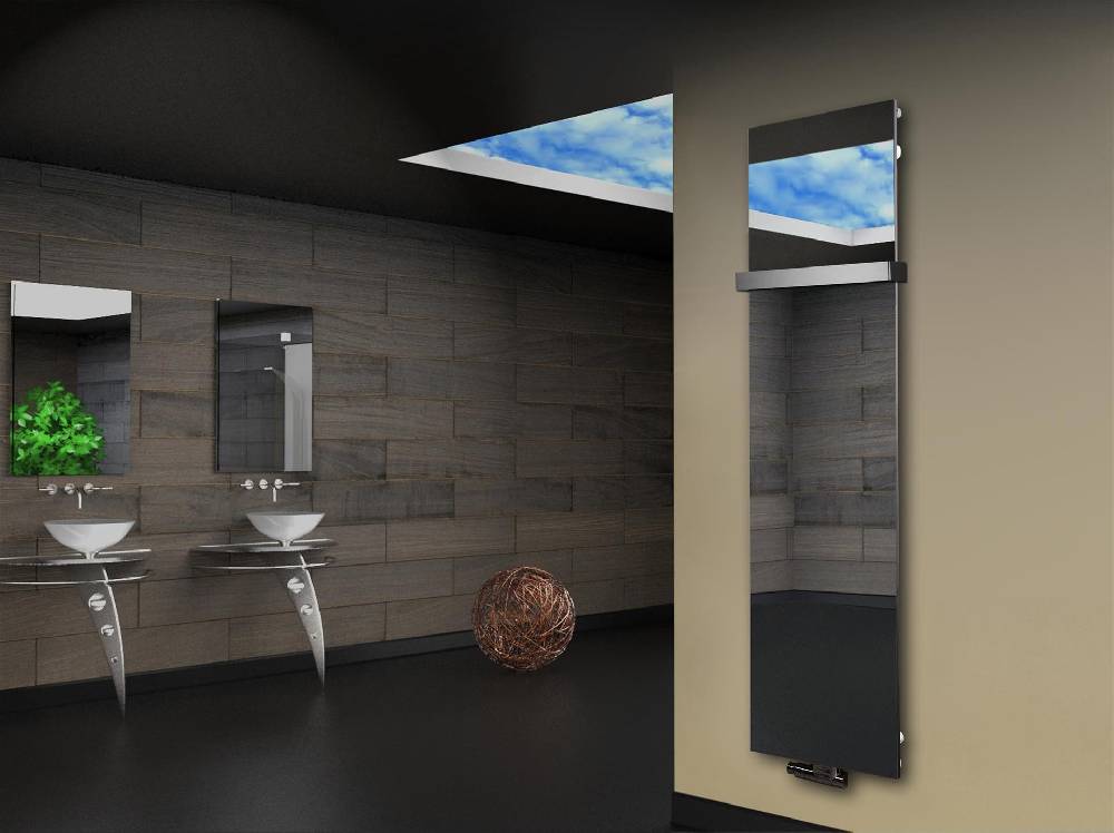 Szagato Badheizkörper mit Spiegel Design Montevideo 3 (Spiegelfront) 180x47cm 1118 Watt (+1 Halter 50mm) SZAGATO Designheizkörper mit Mittelanschluss Bis zu 55% Rabatt