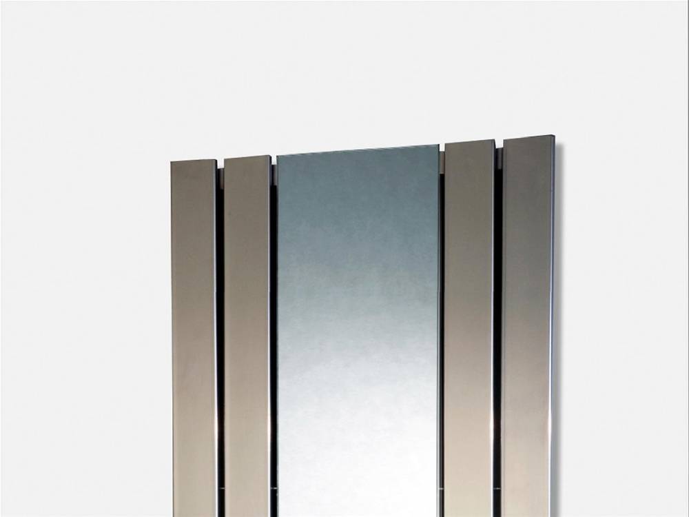 Szagato BADHEIZKÖRPER mit Spiegel Design Shanghai 2 120 x 55cm 581 Watt Edelstahloptik SZAGATO Hadntuchwärmer Handtuchheizkörper mit Mittelanschluss Riesige Rabatte