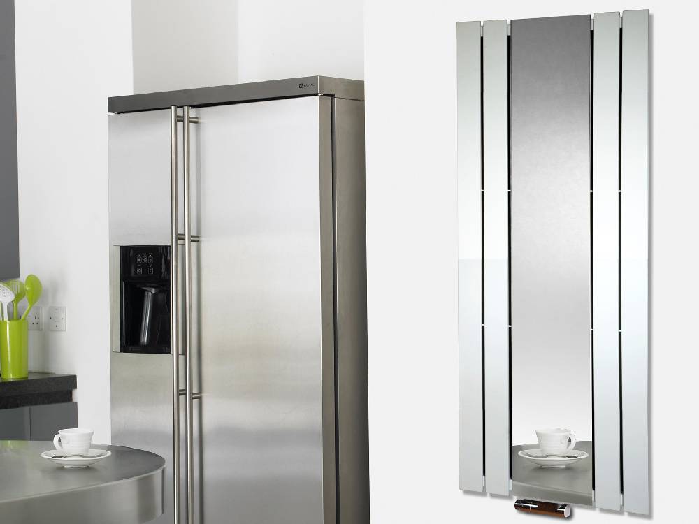 Szagato BADHEIZKÖRPER mit Spiegel Design Shanghai 2 120 x 55cm 581 Watt weiß SZAGATO Designheizkörper Handtuchheizkörper mit Mittelanschluss Handtuchwärmer 50% Rabatt mit kostenlosem Versand