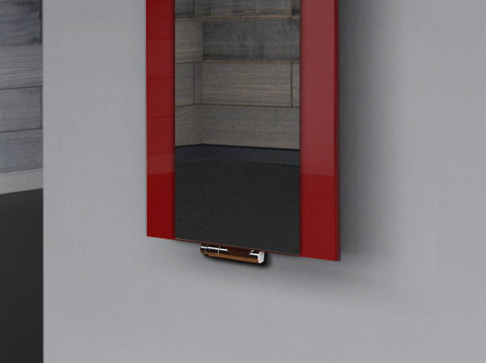Szagato BADHEIZKÖRPER mit Spiegel Design Singapur 2 120x47cm 799 Watt rot (+1 Halter 15mm) SZAGATO Designheizkörper mit Mittelanschluss Handtuchwärmer 50% Rabatt für begrenzte Zeit