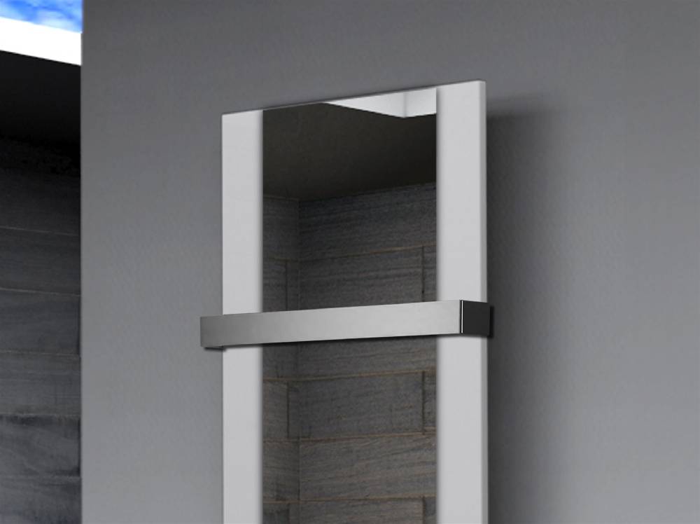 Szagato BADHEIZKÖRPER mit Spiegel Design Singapur 2 120x47cm 799 Watt weiß (+1 Halter 50mm) SZAGATO Designheizkörper Handtuchheizkörper mit Mittelanschluss Angebote