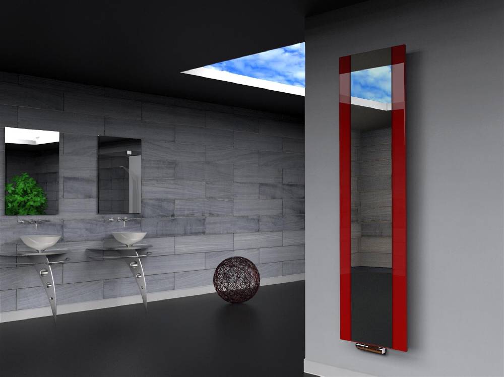 Szagato BADHEIZKÖRPER mit Spiegel Design Singapur 3 180x47cm 1118 Wat rot SZAGATO Designheizkörper Handtuchheizkörper mit Mittelanschluss Handtuchwärmer im Angebot