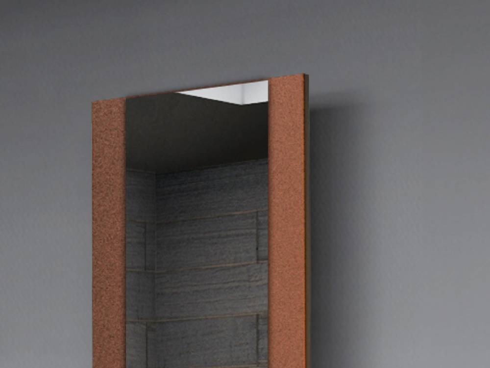 Szagato BADHEIZKÖRPER mit Spiegel Design Singapur 3 180x47cm 1118 Watt braun SZAGATO Designheizkörper Handtuchheizkörper mit Mittelanschluss Handtuchwärmer Kostenloser Versand