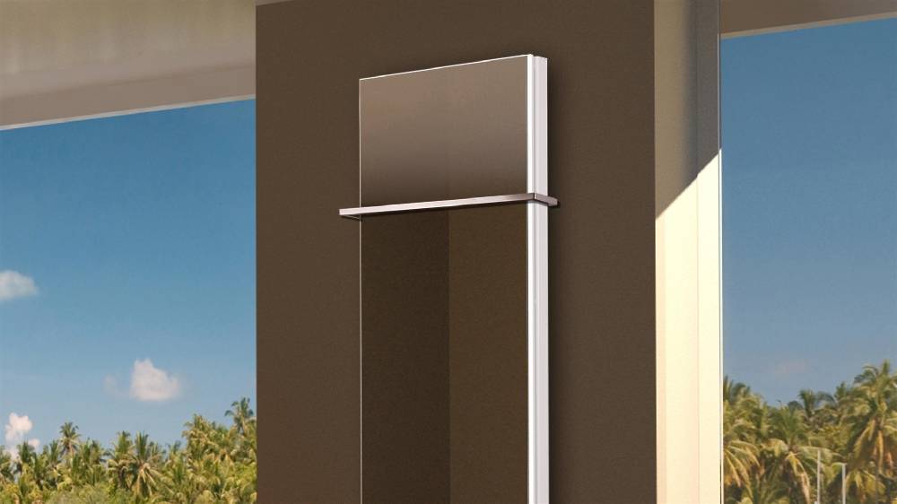 Szagato BADHEIZKÖRPER mit Spiegel Montevideo 6 180x47cm 1964 Watt Spiegel +1 Halter 15mm SZAGATO Designheizkörper Handtuchheizkörper mit Mittelanschluss Valentinstagsangebot