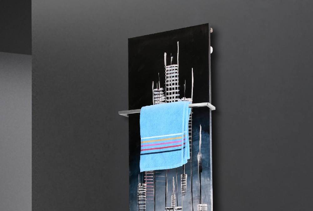Szagato BADHEIZKÖRPER Vernissage Design 25 180x47cm 1118 Watt Acryl (+1 Halter 15mm) SZAGATO Designheizkörper Handtuchheizkörper mit Mittelanschluss Bestseller