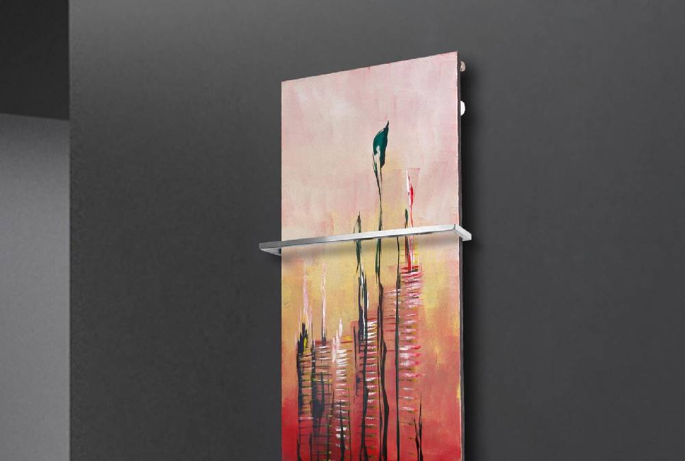 Szagato BADHEIZKÖRPER Vernissage Design 29 180x47cm 1118 Watt Acryl (+1 Halter 15mm) SZAGATO Designheizkörper Handtuchheizkörper mit Mittelanschluss Räumungsverkauf