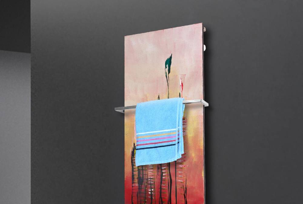 Szagato BADHEIZKÖRPER Vernissage Design 29 180x47cm 1118 Watt Acryl (+1 Halter 15mm) SZAGATO Designheizkörper Handtuchheizkörper mit Mittelanschluss Räumungsverkauf
