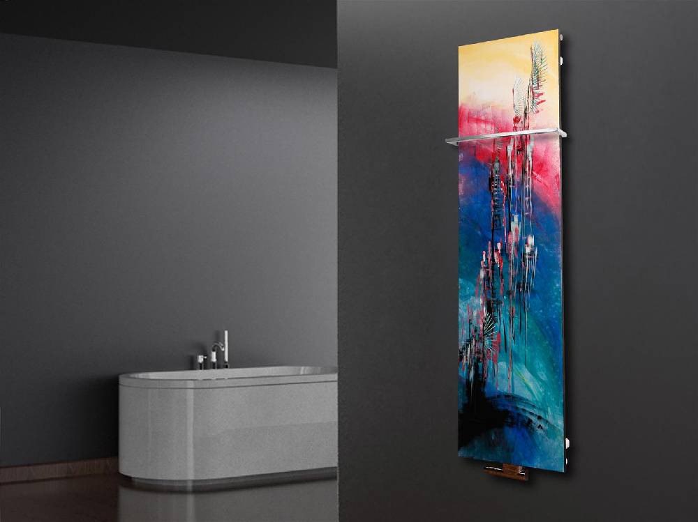 Szagato BADHEIZKÖRPER Vernissage Design 30 180x47cm 1118 Watt Acryl (+1 Halter 15mm) SZAGATO Designheizkörper Handtuchheizkörper mit Mittelanschluss