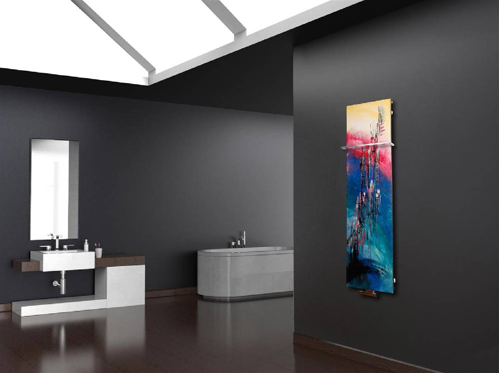 Szagato BADHEIZKÖRPER Vernissage Design 30 180x47cm 1118 Watt Acryl (+1 Halter 15mm) SZAGATO Designheizkörper Handtuchheizkörper mit Mittelanschluss Kauf eins, bekomm eins gratis