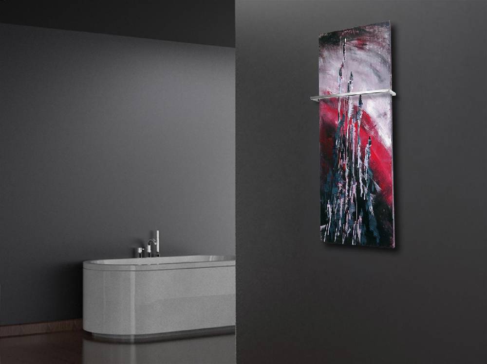Szagato BADHEIZKÖRPER Vernissage Design 51 120x47cm 799Watt Acryl (+1 Halter 15mm) SZAGATO Designheizkörper Handtuchheizkörper Mittelanschluss Handtuchwärmer Wochenangebot