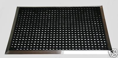 Szagato Edelstahlrahmen mit Fußmatte Ringgummi 110x60cm Gr. 3 SZAGATO Made in Germany Schuhabstreifer Edelstahl außen Fußabtreter Schmutzfangmatte Letzte 2 Tage