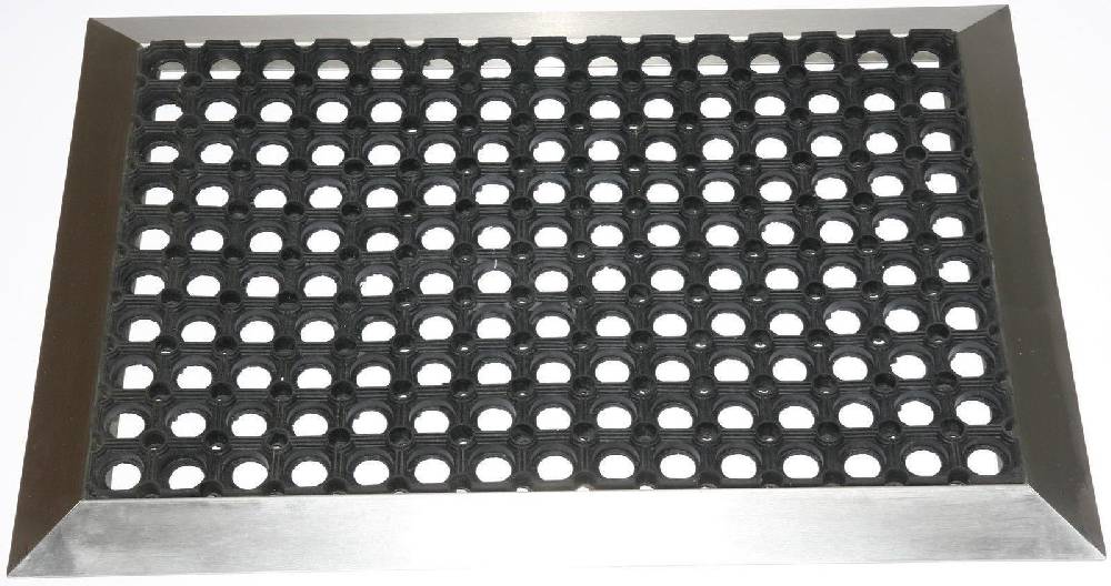 Szagato Edelstahlrahmen mit Fußmatte Ringgummi 70x50cm SZAGATO Made in Germany Schuhabstreifer Edelstahl außen Schmutzfangmatte Fußabtreter Schmutzmatte Bis zu 50% Rabatt