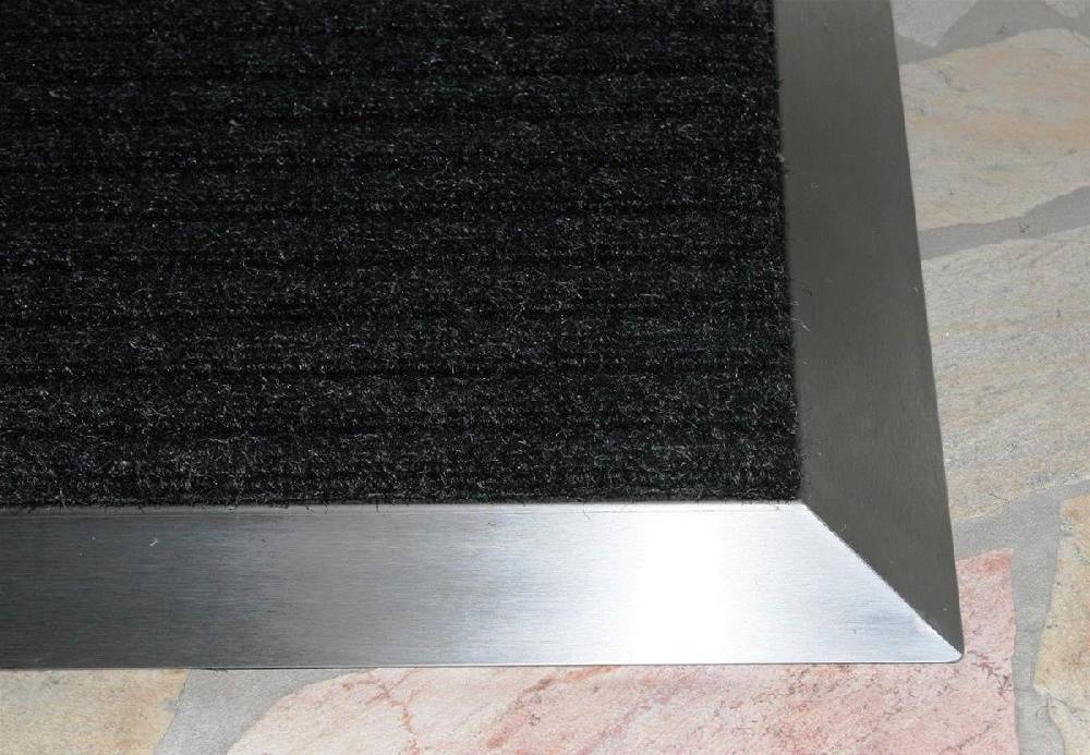 Szagato Edelstahlrahmen mit Fußmatte Ripps 110x60cm SZAGATO Made in Germany Schuhabstreifer Edelstahl außen Schmutzfangmatte Fußabtreter Schmutzmatte Bis zu 60% Rabatt