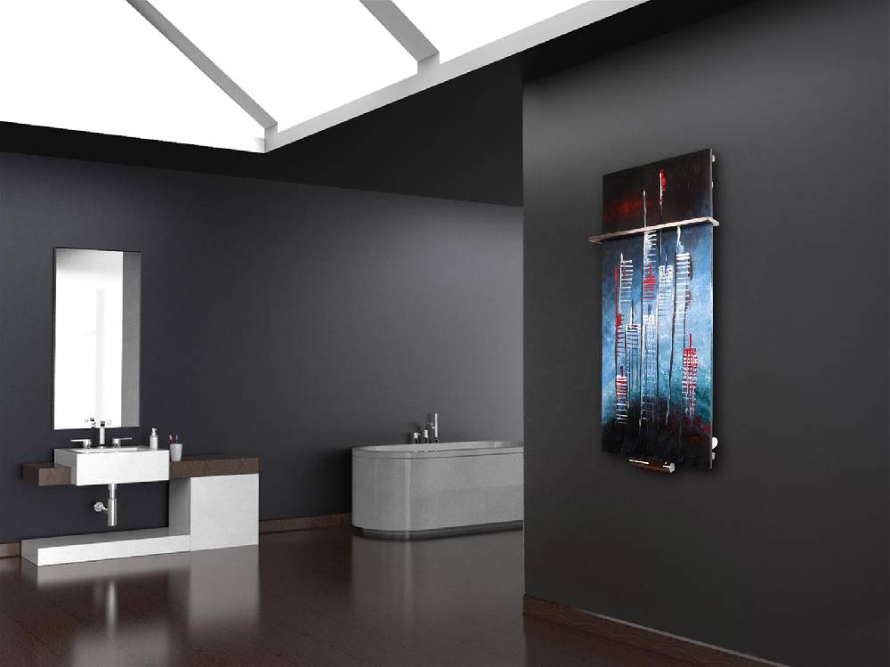 Szagato BADHEIZKÖRPER Vernissage Design 58 120x47cm 799 Watt Acryl (+1 Halter 15mm) SZAGATO Designheizkörper Handtuchheizkörpertelanschluss Handtuchwärmer Outlet