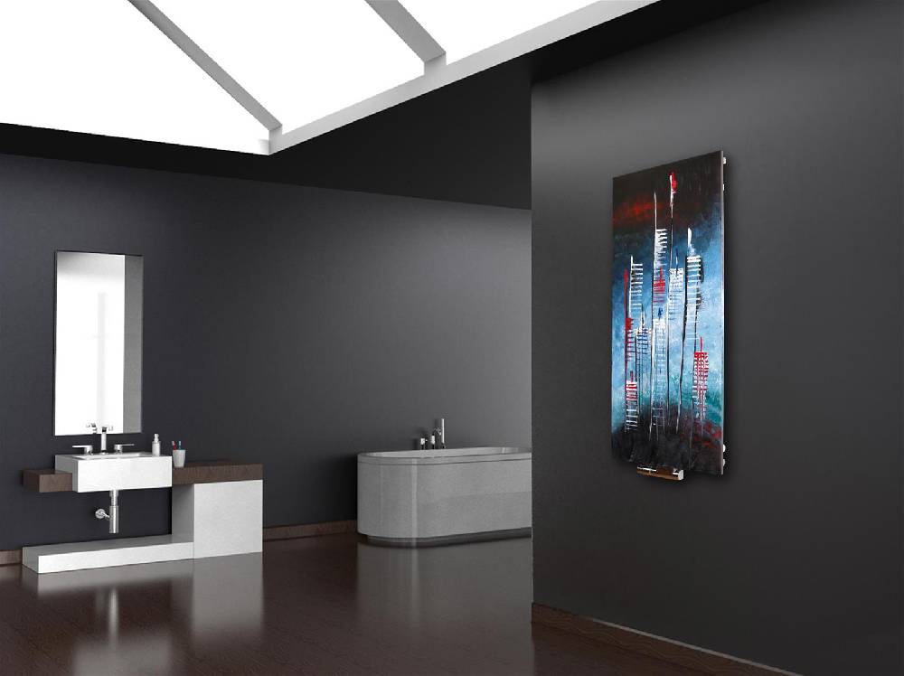 Szagato BADHEIZKÖRPER Vernissage Design 58 120x47cm 799 Watt Acryl SZAGATO Designheizkörper Handtuchheizkörper mit Mittelanschluss Handtuchwärmer Auslauf