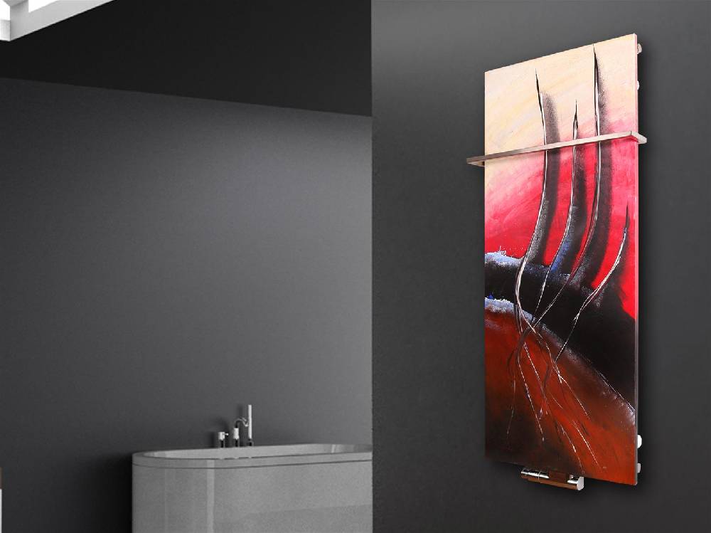 Szagato BADHEIZKÖRPER Vernissage Design 61 120x47cm 799 Watt Acryl (+1 Halter 15mm) SZAGATO Designheizkörper Handtuchheizkörpertelanschluss Handtuchwärmer Schlussverkauf