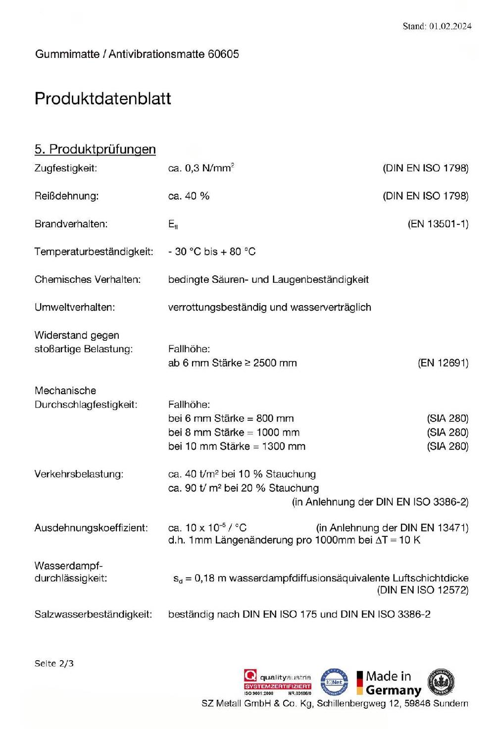 Szagato Bautenschutzmatte Gummi 200x100x0,8cm SZAGATO Gummimatte Gummigranulatmatte Antirutschmatte Gummi Granulat Matte recycelt Fabrik Onlineshop
