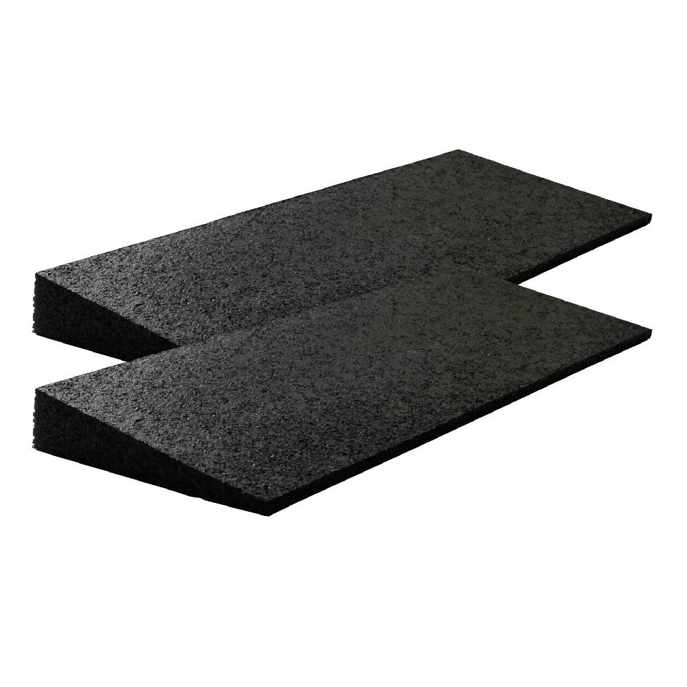 Szagato Bordsteinrampe Gummi 43mm 50x20x4,3cm Set= 2 Stück schwarz SZAGATO Schwellenrampe Auffahrhilfe Bordsteinkeile Auffahr Rampe Bordsteinkanten Gummikeil Sonderangebot