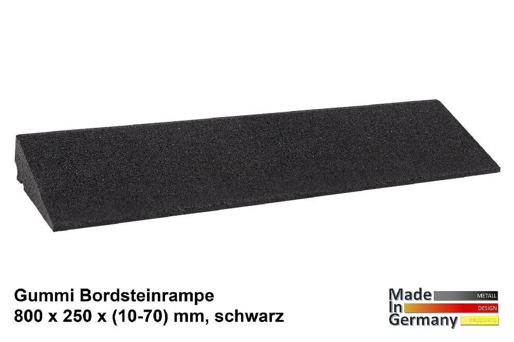 Szagato Bordsteinrampe Gummi 70mm LxBxH 80x25x7cm schwarz SZAGATO Schwellenrampe Auffahrhilfe Bordsteinkeile Auffahrrampe Bordsteinkanten Rampe Gummikeil Günstig kaufen