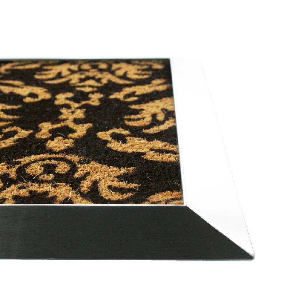 Szagato Fußmatte mit Edelstahl-Rahmen 84x54cm Design 33 Kokos braun SZAGATO Fussmatte außen Fussmatte outdoor Fussmatte innen Schuhabstreifer Fussabtreter Flash Sale