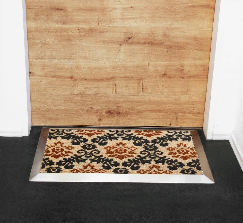 Szagato Fußmatte mit Edelstahl-Rahmen 84x54cm Design 34 Kokos braun SZAGATO Fussmatte außen Fussmatte outdoor Fussmatte innen Schuhabstreifer Fussabtreter Begrenztes Angebot