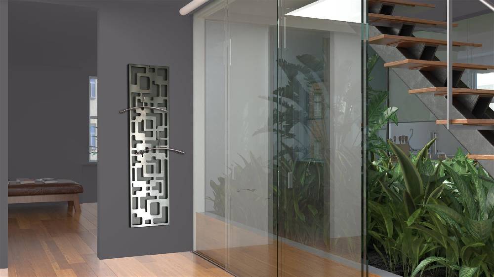 Szagato Garderobe Wandgarderobe Design Downtown 140x40cm Edelstahl matt SZAGATO Garderobe Metall Wand Garderobenpaneel Garderobenleiste Flurgarderobe Flur Saisonschlussverkauf