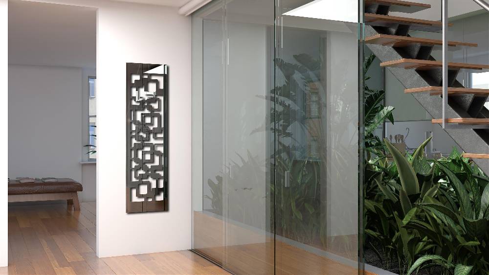 Szagato Garderobe Wandgarderobe Design Downtown 140x40cm Edelstahl SZAGATO Garderobe Metall Wand Garderobenpaneel Garderobenleiste Flurgarderobe Flur Black Friday