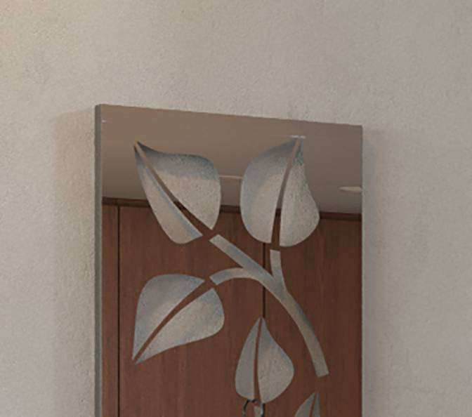 Szagato Garderobe Wandgarderobe Design Leaves 140x40cm Edelstahl hochglanz SZAGATO Garderobe Wand Metall Garderobenpaneel Garderobenleiste Flurgarderobe Osterangebot