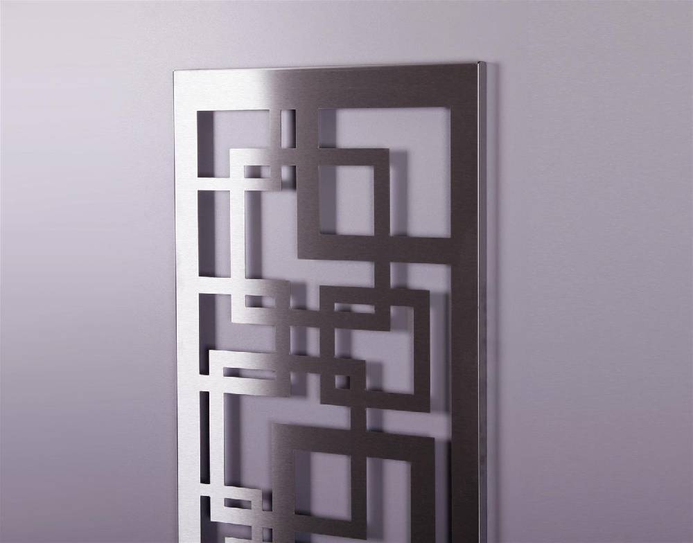 Szagato Garderobe Wandgarderobe Design Quadrat 140x40cm Edelstahl matt SZAGATO Garderobe Metall Garderobe Wand Garderobenpaneel Garderobenleiste Flur Jubiläumsangebot